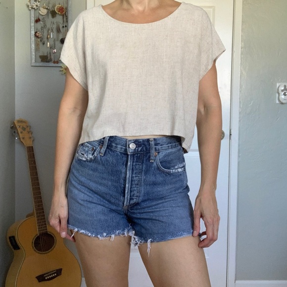 Agolde Reese denim shorts - Picture 4 of 8